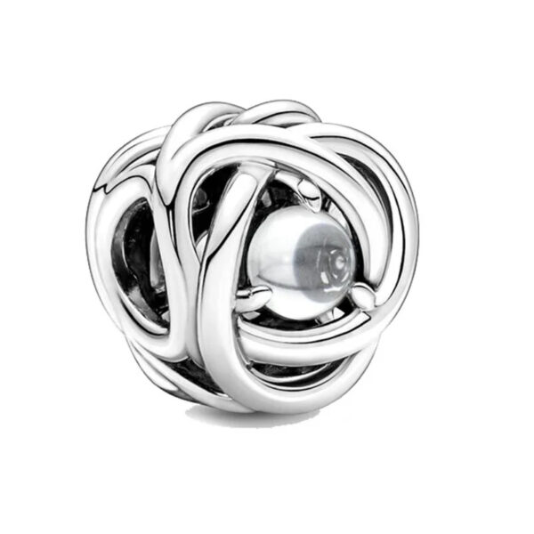 Women Real 12 Months Birthstone Heart Charm 925 Sterling Silver Bracelet Charm - Image 6